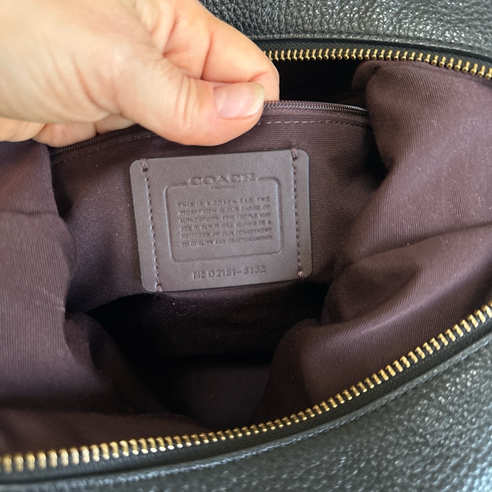 Coach Black Pebbled Leather Penny Hobo Bag - Picture 5 of 8